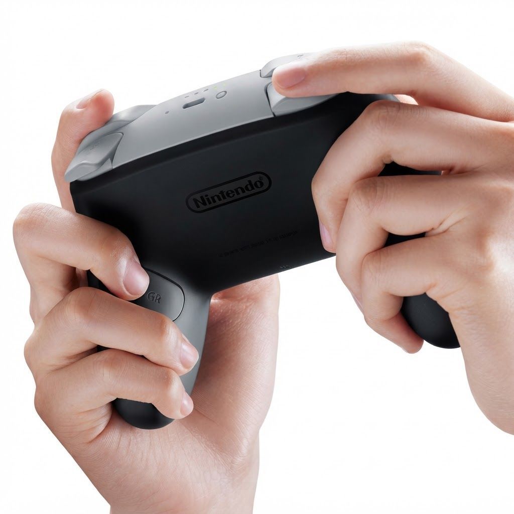 Nintendo Switch 2 Pro Controller, Wireless Bluetooth Gamepad, HD Rumble 2, Motion Controls, GameChat C Button & amiibo Support | 45496321475