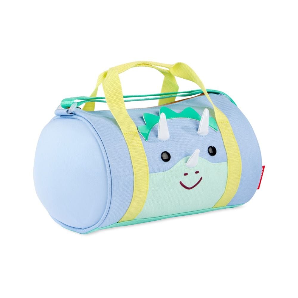 Skip Hop Duffimals Soft Dinosaur Duffel Bag, Spacious Zippered Storage Compartment, Comfortable And Easy to Carry - Multicolour