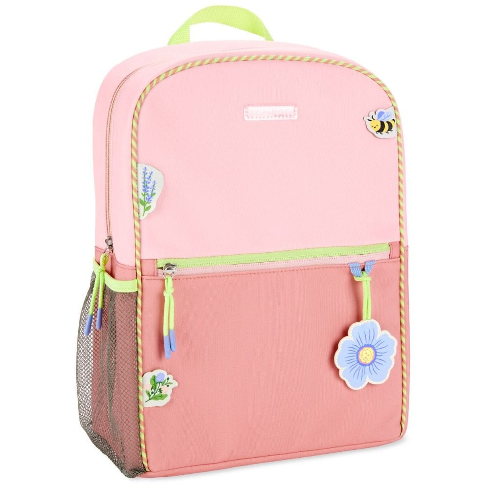 Skip Hop Wildflower Wander Kids Backpack 4+ Years, Roomy Interior with Slip Pocket, Adjustable Padded Straps - Pink