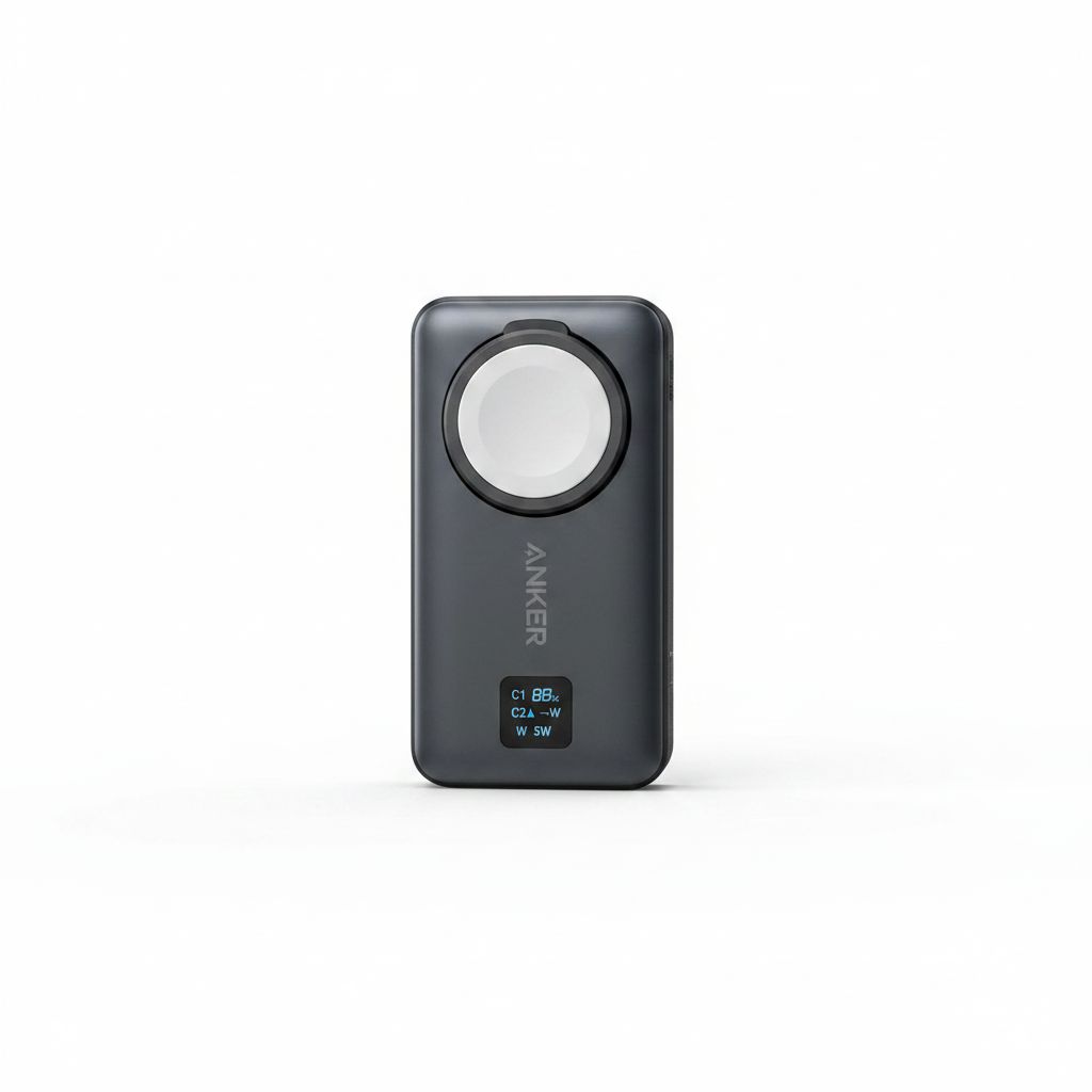Anker MagGo Power Bank 10000mAh 35W with Apple Watch Fast Charging, MagSafe Compatibility & Portable Design | Black - A1657H11