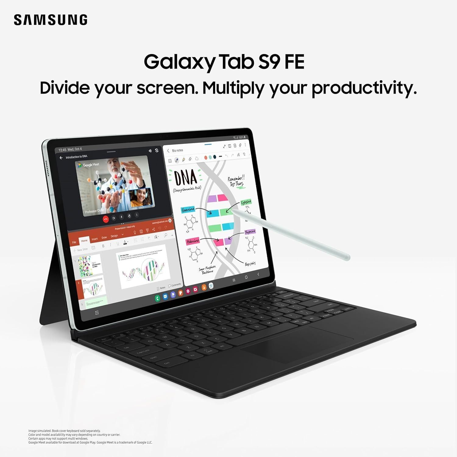 Samsung Galaxy Tab S9 FE 5G SM-X516B, 10.9" Display, 128GB+6GB RAM, 8000mAh Battery | Silver