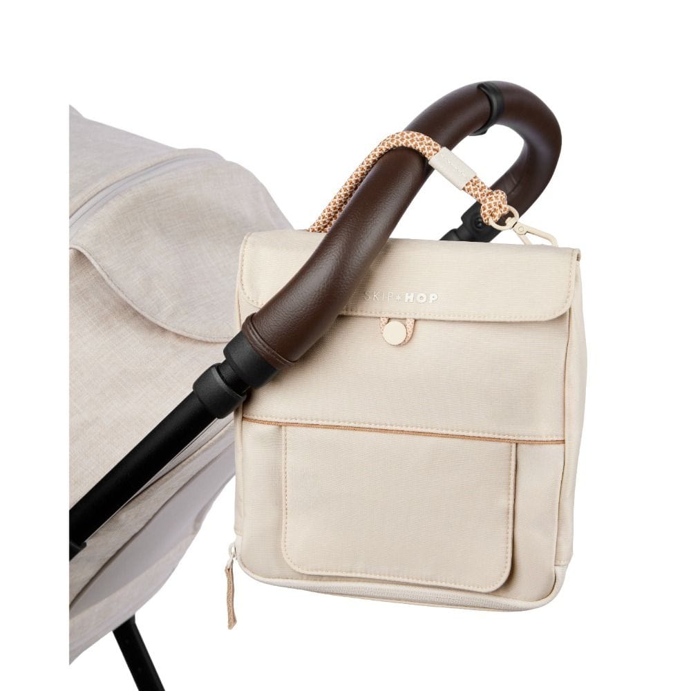 Skip Hop Clean Slate Changing Station Bag, Smart Storage Design, Wipeable And Durable Material, Magnetic Wipes Pocket - Oat