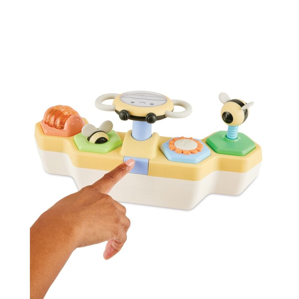 Skip Hop Farmstand Honeycomb Musical Driver Toy 3+ Monthss, Adjustable Interactive Steering Wheel, Fun Sounds And Musical Learning - Multicolour