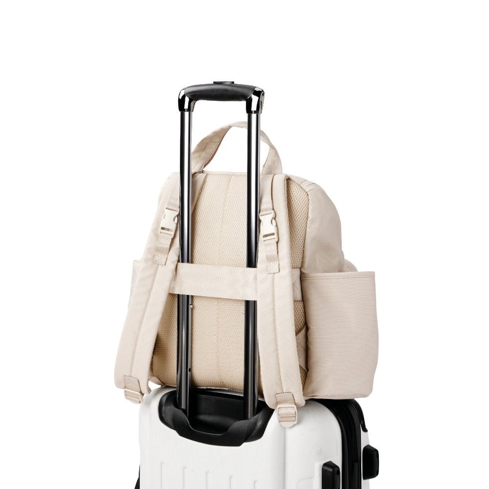 Skip Hop Forma Next Diaper Backpack, Insulated Bottle Pockets, Changing Station, Large Multi-Compartment, Travel-Friendly, Water-Resistant - Oat