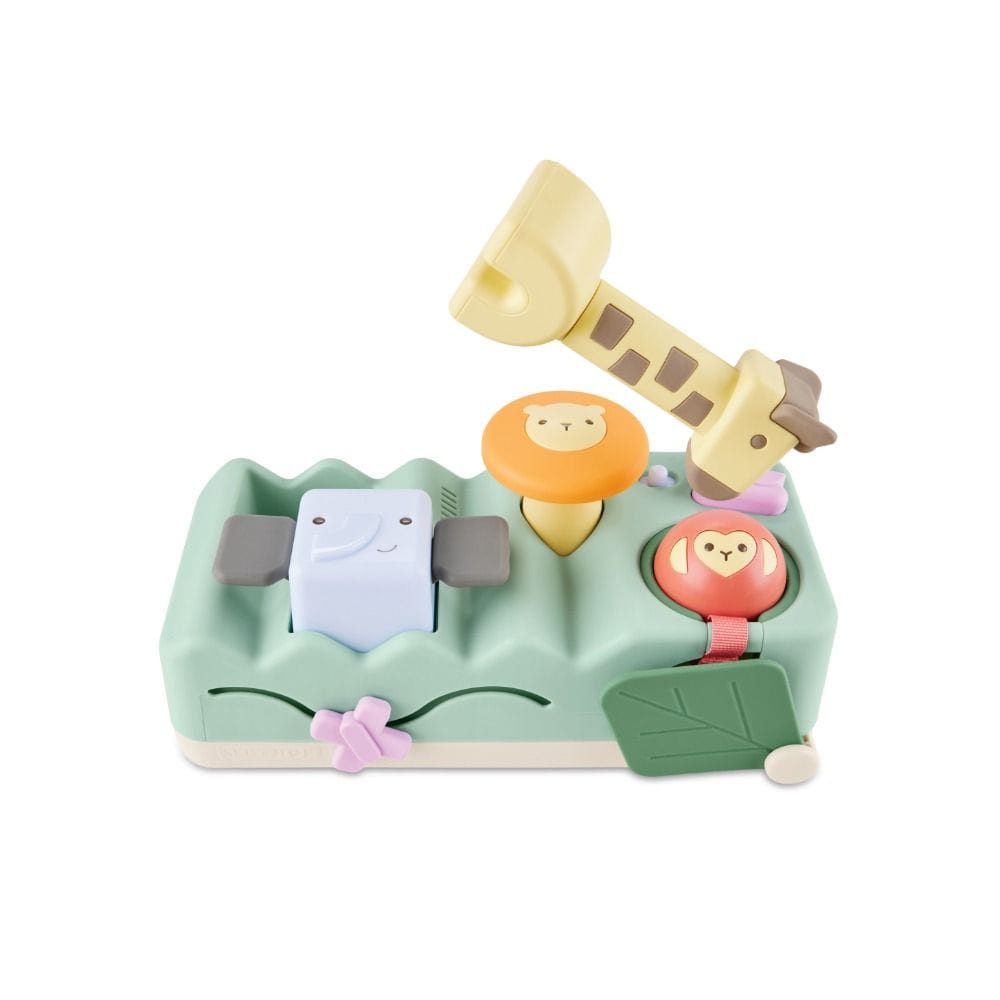 Skip Hop Geometric Wonders Musical Pounding Bench 6+ Monthss, Skill-Building Interactive Activities, Light-Up Musical Instruments - Multicolour