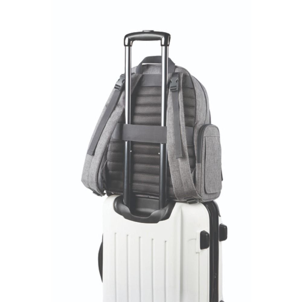 Skip Hop Luna Diaper Backpack, Spacious And Highly Organized Storage, Dedicated Functional Pockets, Includes Cushioned Changing Pad -  Gray