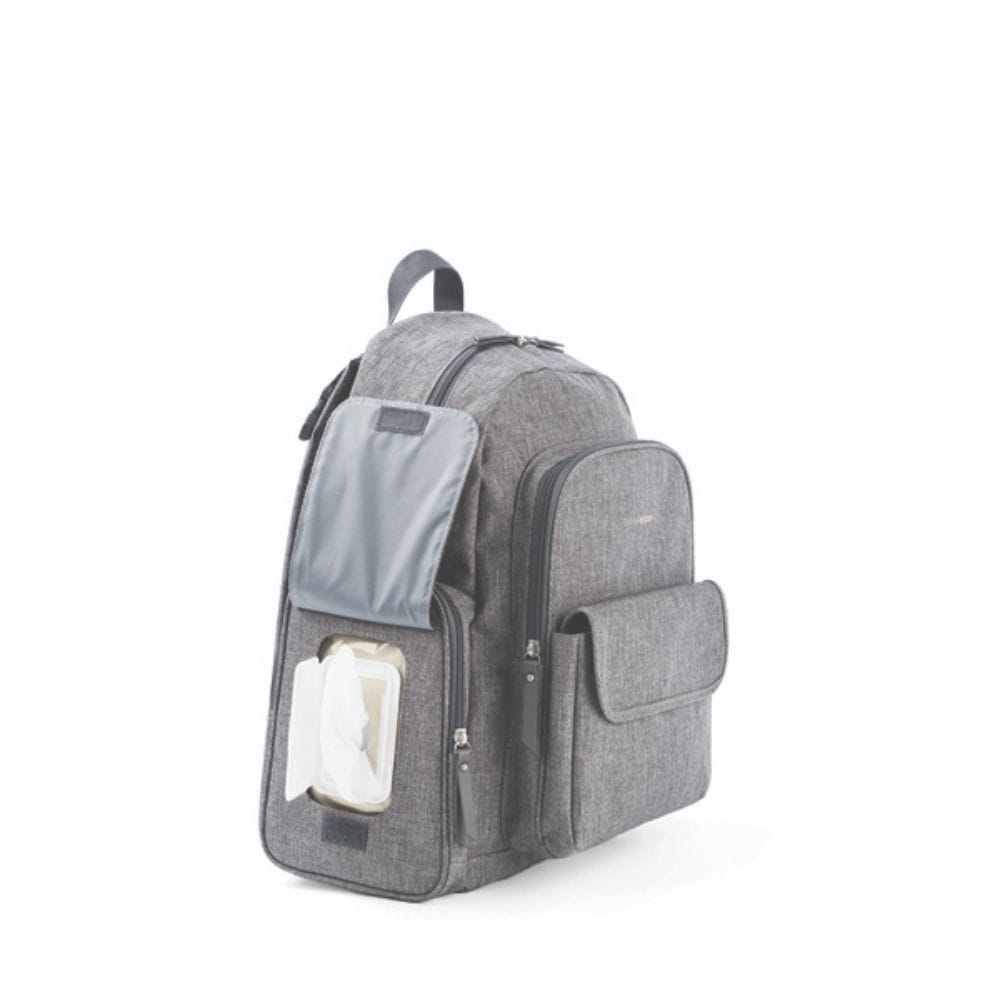 Skip Hop Luna Diaper Backpack, Spacious And Highly Organized Storage, Dedicated Functional Pockets, Includes Cushioned Changing Pad -  Gray