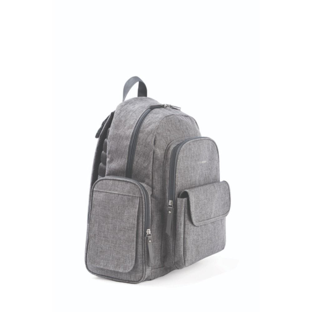 Skip Hop Luna Diaper Backpack, Spacious And Highly Organized Storage, Dedicated Functional Pockets, Includes Cushioned Changing Pad -  Gray