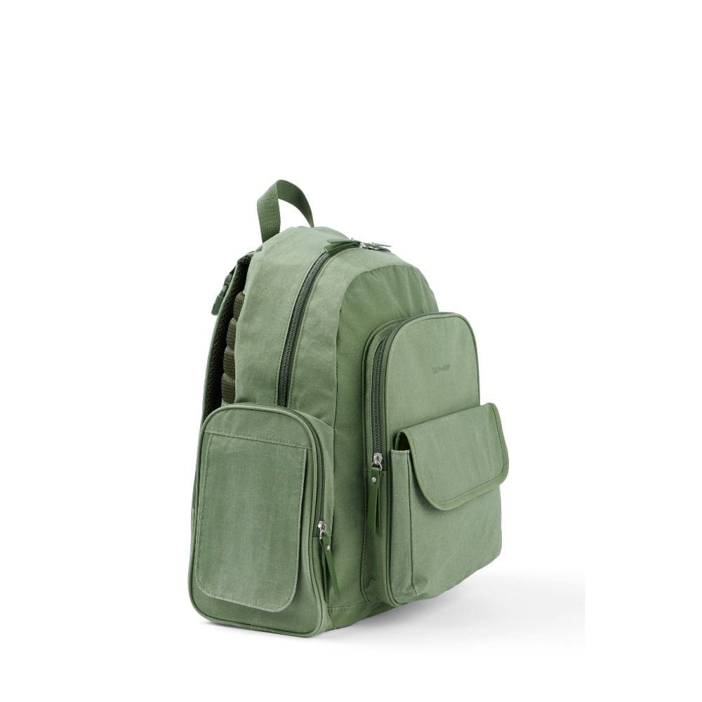 Skip Hop Luna Diaper Backpack, Spacious And Highly Organized Storage, Dedicated Functional Pockets, Includes Cushioned Changing Pad -  Sage