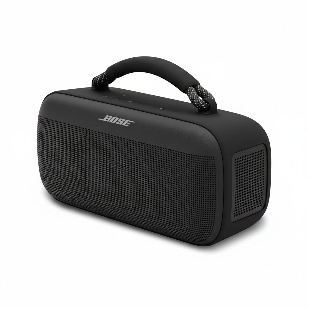 Bose SoundLink Max Portable Bluetooth Speaker, Deep Bass, Waterproof & Dustproof, Up to 20-Hour Battery Life, Built-In Handle - Black