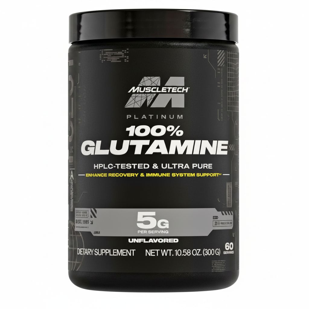 Muscletech Platinum 100% Glutamine Powder Post Workout Recovery & Muscle Support