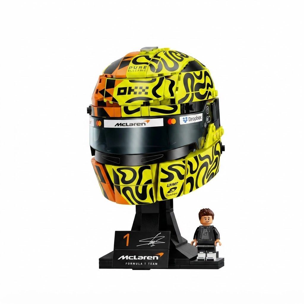 LEGO Editions McLaren Mastercard F1 Team Lando Norris Helmet Papaya & Fluorescent Yellow 14+ years, Papaya, Fluorescent Yellow