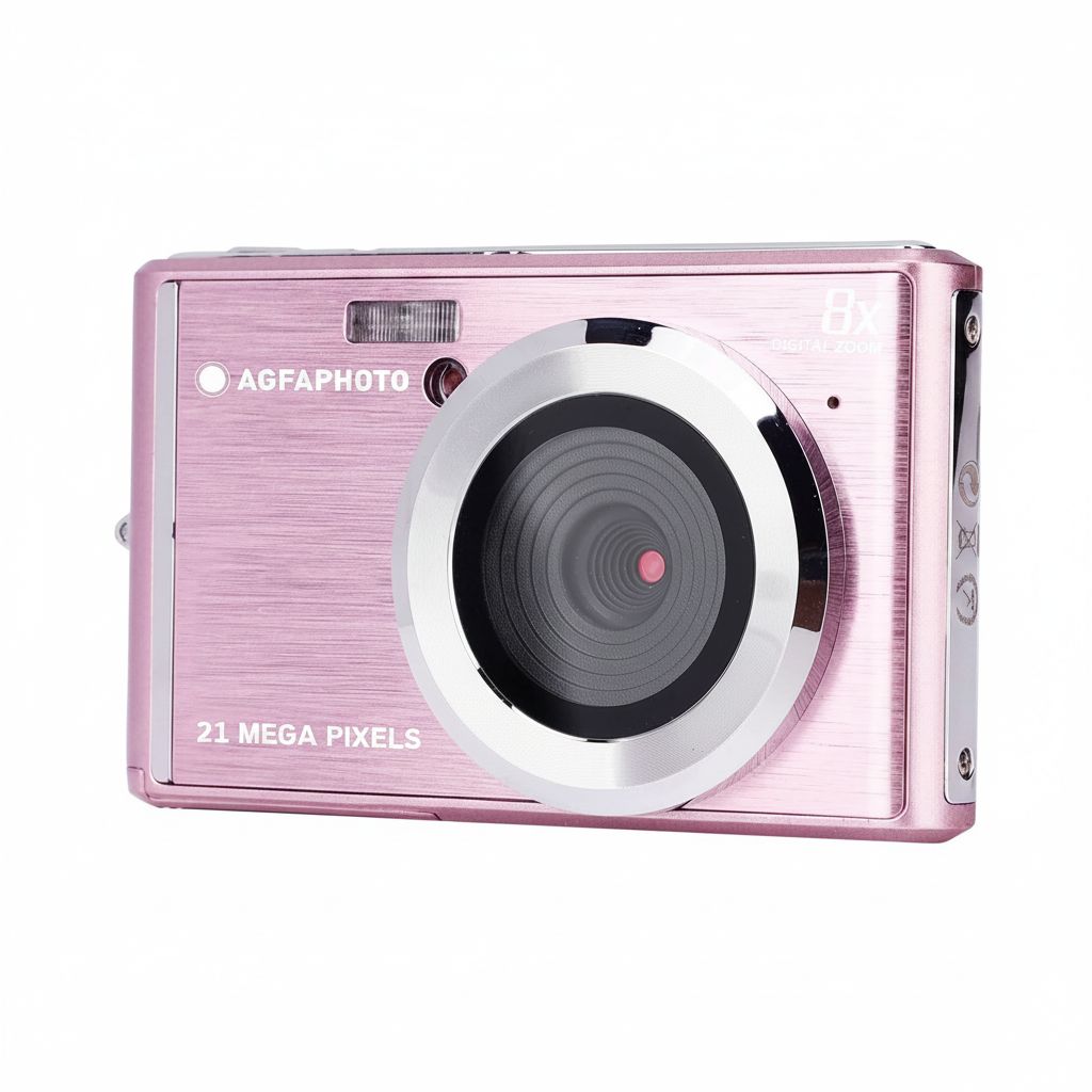 AgfaPhoto Realishot DC5200 Digital Camera 21MP, 2.4" LCD Screen, 8X Zoom - Pink