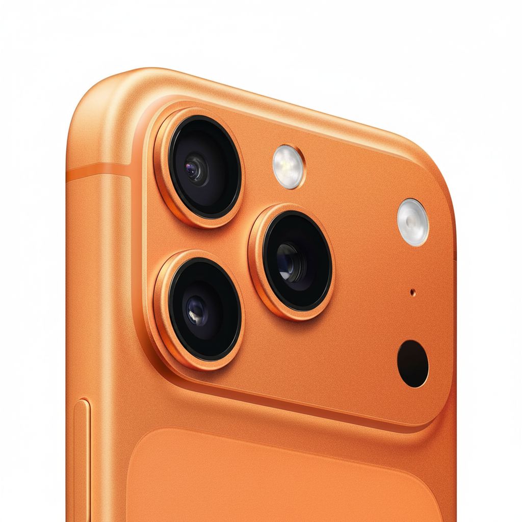 Apple iPhone 17 Pro 512GB, 6.3 Inch ProMotion Display Up to 120Hz, A19 Pro Chip, Pro Fusion Camera System, Center Stage Front Camera - Cosmic Orange