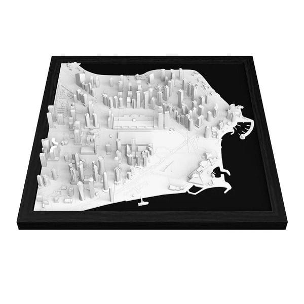 Cityframes Doha 3D City Model Frame, Detailed Architectural Wall Art Decor, Unique Cityscape Display, Premium Home & Office Decoration