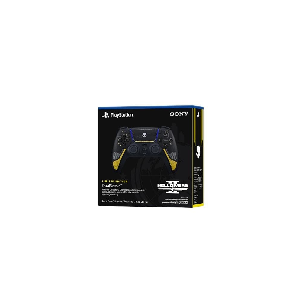 Sony PS5 DualSense Wireless Controller - Helldivers 2 Limited Edition, Weathered Black with Yellow