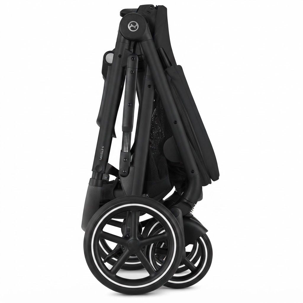 Cybex Gold Gazelle S Versatile Convertible Double Stroller, XXL Sun Canopy, Over 20 Configurations, Adapts as Your Family Grows, Smooth Comfortable Ride | Moon Black 