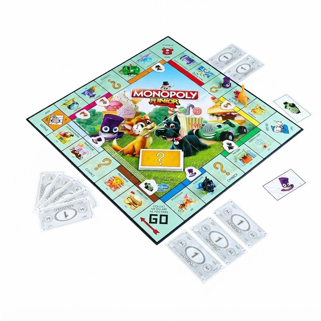 Monopoly Junior Board Game Original Fast-Paced Fun Family Game for Kids with Iconic  5 Years and Up, 2-4 Players