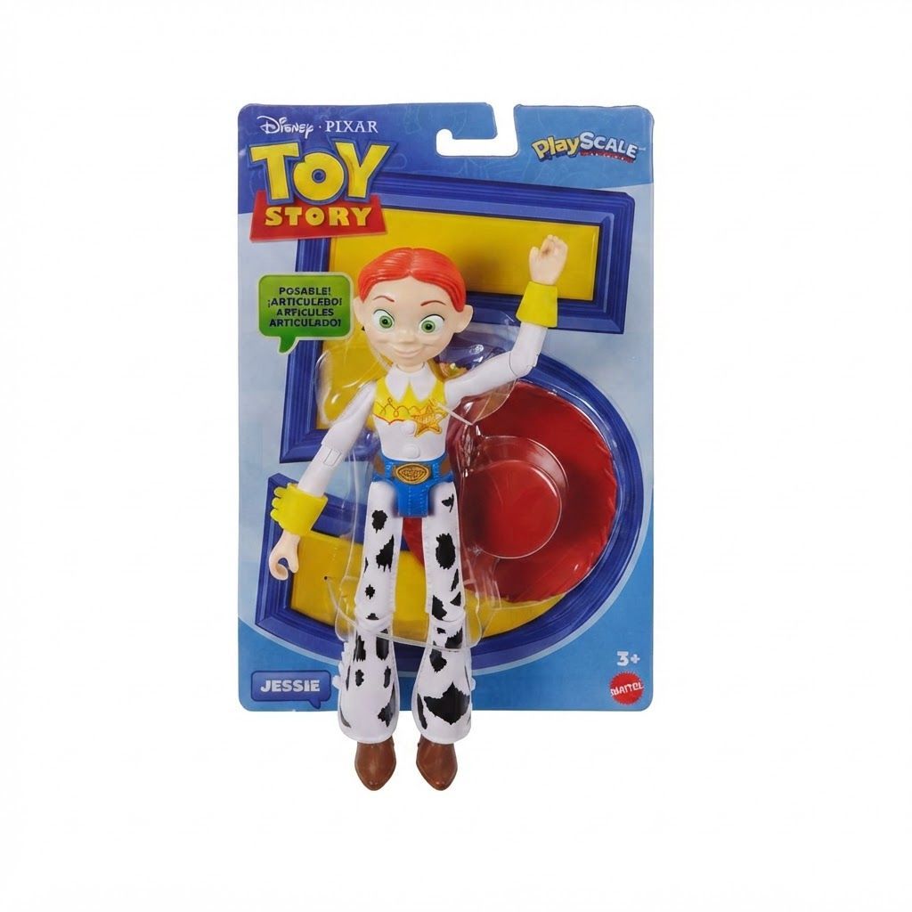 Mattel Disney Pixar Toy Story 5 Jessie Action Figure, 8.8-Inch Posable Cowgirl Doll with Removable Hat & Accessories, Multicolor