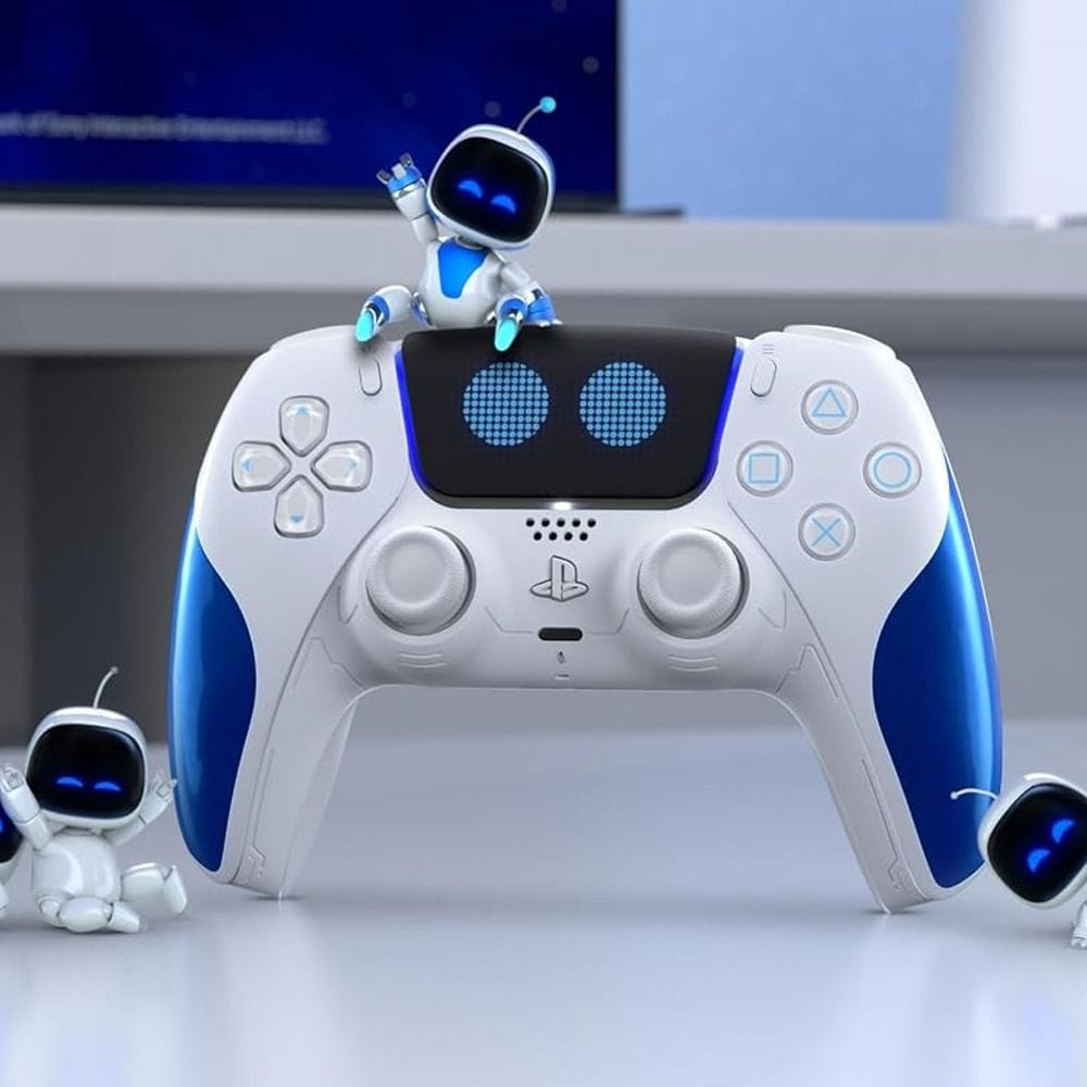 Sony DualSense Astro Bot Limited Edition Wireless PS5 Controller, Haptic Feedback, Adaptive Triggers, Built-In Mic | White/Blue - 711719023524
