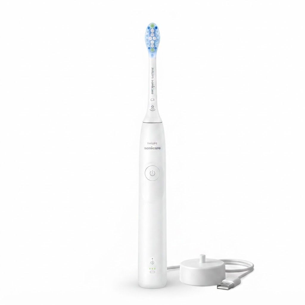 Philips Sonicare 5300 Electric Toothbrush HX7108/05 - Next-Gen Sonic Tech, Pressure Sensor, White