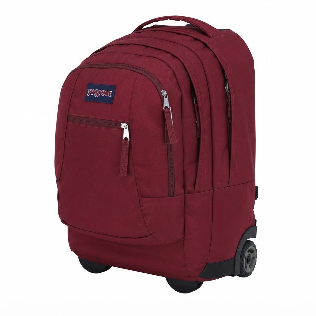 JanSport Driver 8 Rolling Backpack - Converts to Wheeled Laptop Bag, 15 Inch Laptop Sleeve, Unisex 100% Recycled 600 Denier Polyester