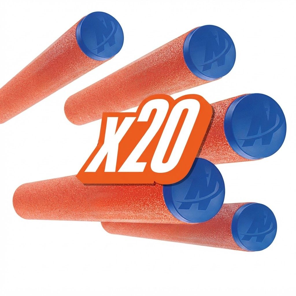 Nerf N Series N1 Dart Refill Pack, 20-Count Official Foam Darts - High-Precision Performance