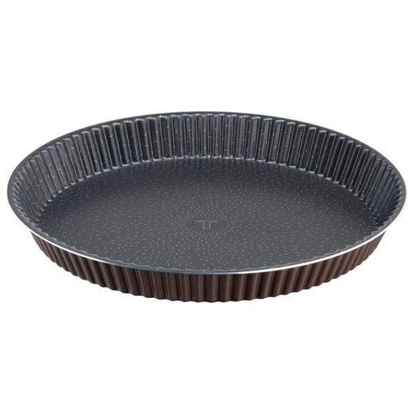 Tefal Perfect Bake Fluted Tart Pan, 30cm Non-Stick Tart Mould, Durable Carbon Steel Bakeware, Easy Release Design - J5548402