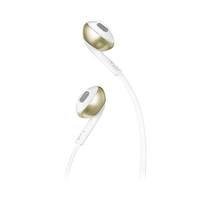 JBL Pure Bass Wireless Metal Earbud Headphones with Mic - Gold | T205BT