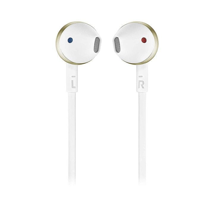 JBL Pure Bass Wireless Metal Earbud Headphones with Mic - Gold | T205BT