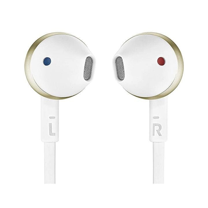 JBL Pure Bass Wireless Metal Earbud Headphones with Mic - Gold | T205BT