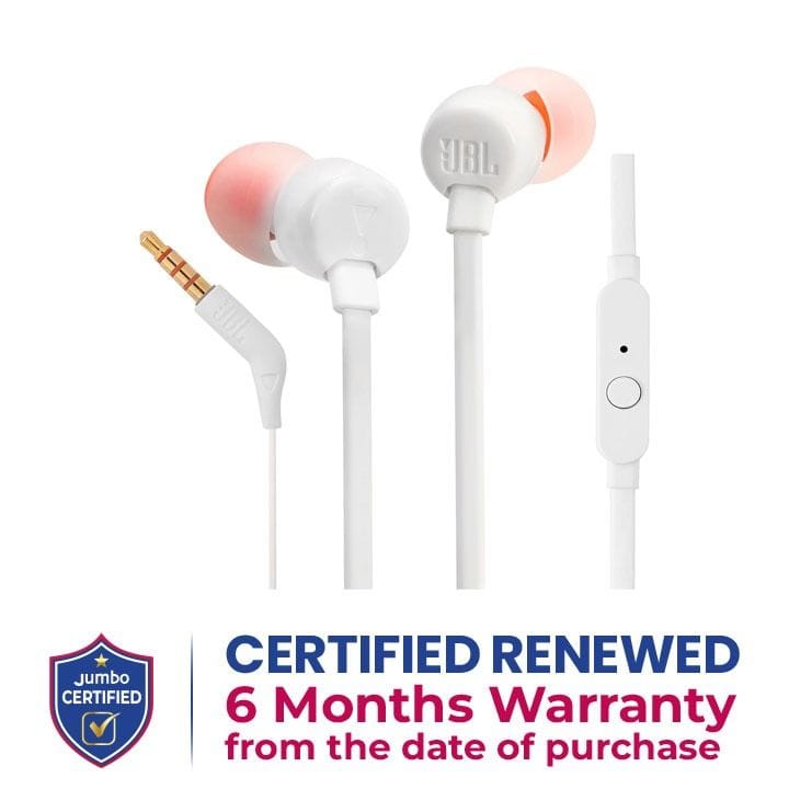 JBL T110 Ear Phone - White