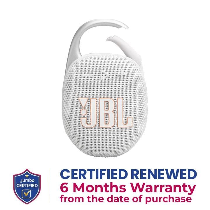 JBL CLIP 4 Ultra-Portable Waterproof Bluetooth Speaker - White