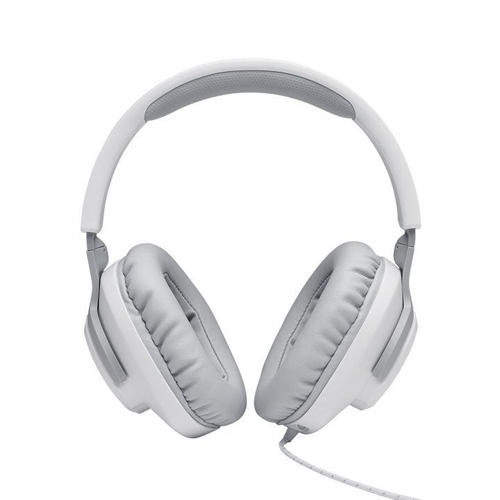 JBL Quantum 100 Wired Over-ear Gaming Headset with a Detachable Mic - White