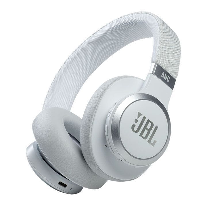 JBL Wireless Over-Ear Noise Cancelling Headphones - White | Live 660NC