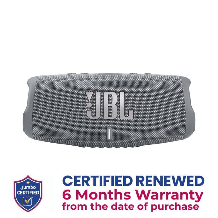 JBL CHARGE 5 Portable Waterproof Speaker with Powerbank - Grey