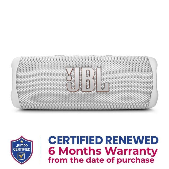 JBL Flip 6 Portable Waterproof Speaker - White