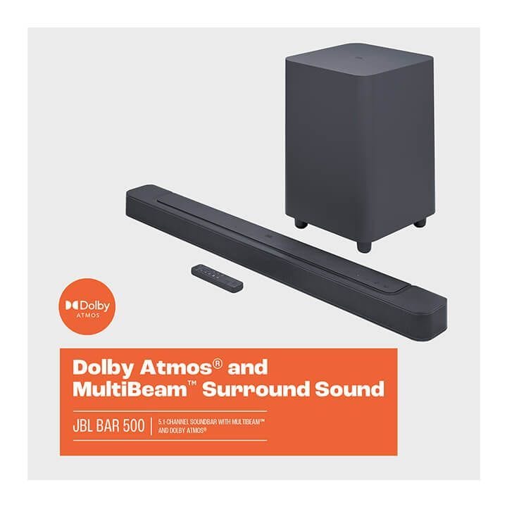 JBL BAR500 5.1 Channel Soundbar with Multibeam and Dolby Atmos®