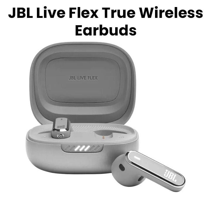 سماعات أذن لاسلكية مع إلغاء الضوضاء جي بي إل لايف فليكس - فضي