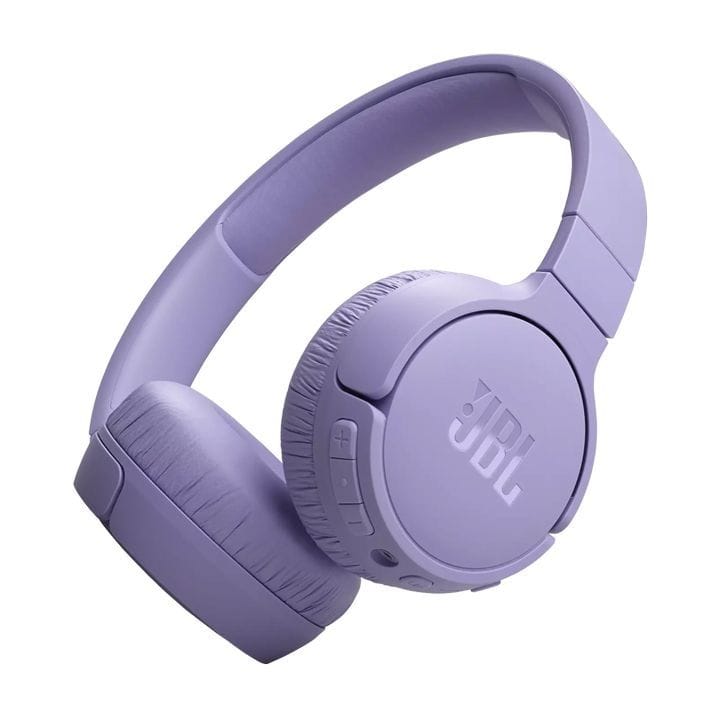 JBL Tune 670NC Wireless On-Ear Headphones, Adaptive Noise Cancelling with Smart Ambient, Up to 70H Battery Life with Speed Charge - Purple - JBLTUNE670NC