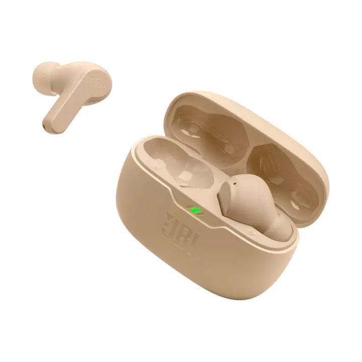 JBL Wave Beam True Wireless Noise Cancelling Earbuds, Up To 32 Total Hours Of Battery Life, Water, Dust Resistant - Beige - WAVEBEAM