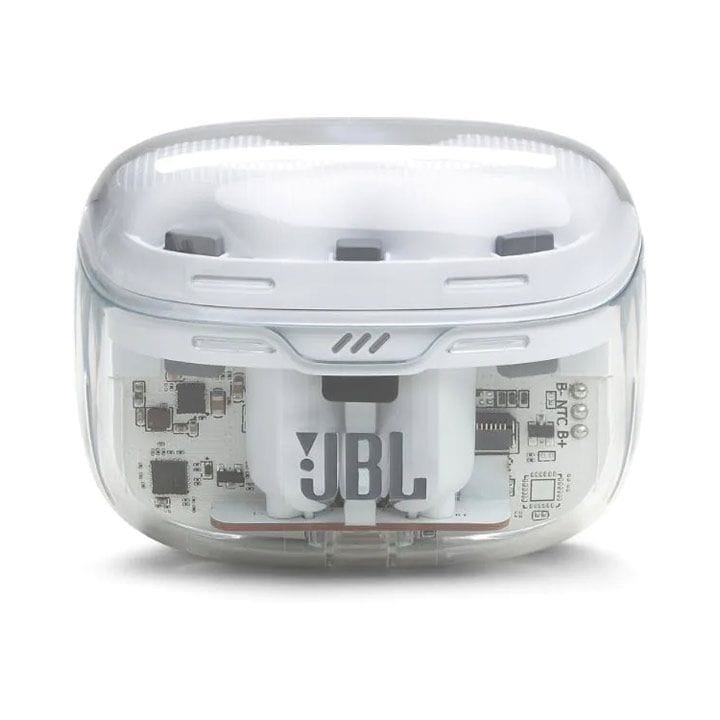JBL Tune Beam True Wireless Noise Cancelling Earbuds, Pure Bass Sound, Bluetooth 5.3, Smart Ambient, 4-Mics Technology - White Ghost  - TUNE