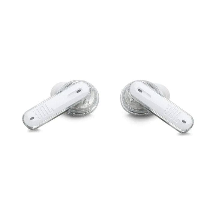 JBL Tune Beam True Wireless Noise Cancelling Earbuds, Pure Bass Sound, Bluetooth 5.3, Smart Ambient, 4-Mics Technology - White Ghost  - TUNE