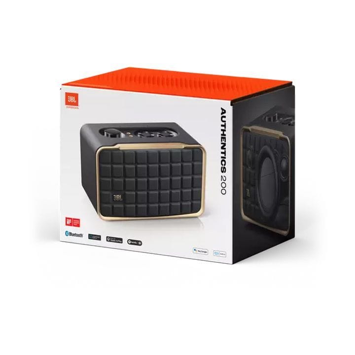 جي بي إل أوثنتيكس ٢٠٠ | مكبر صوت منزلي ذكي مع واي فاي، بلوتوث ومساعد صوتي وتصميم رجعي