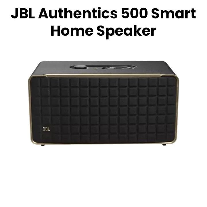 JBL Authentics 500 Smart Home Speaker with Wi-Fi, Bluetooth and Voice Assistants with Retro Design