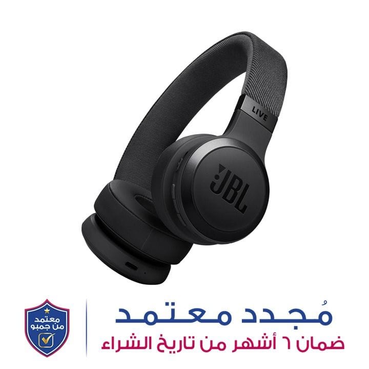 سماعة جي بي إل Live 670NC لاسلكية فوق الأذن مع إلغاء الضوضاء التكيفي – أسود