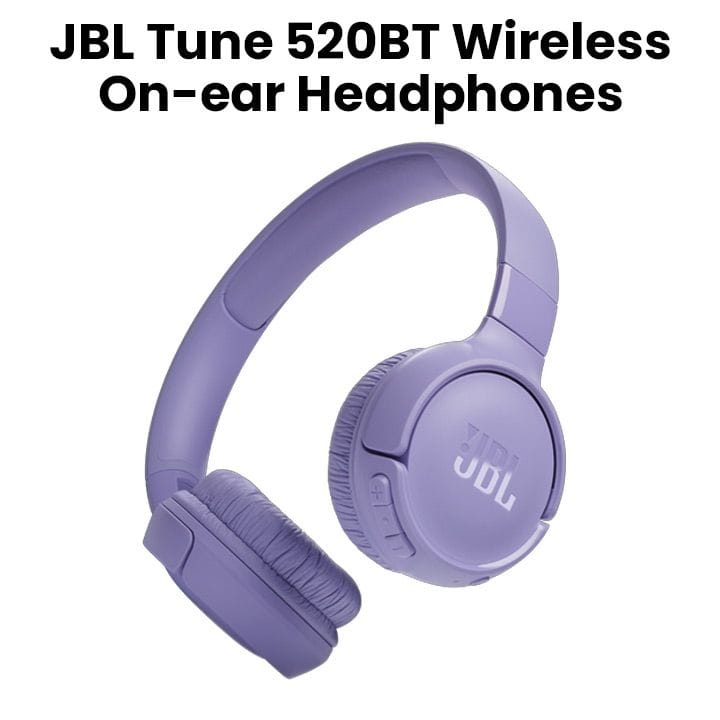 JBL Tune 520BT Wireless On-Ear Bluetooth Headphone - Purple | T520BT