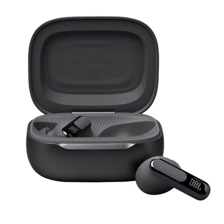 JBL Live Flex 3 True Wireless Noise Cancelling Open-Stick, 50 Hours Playtime, Multi Point Connection, IP55 Waterproof Earbuds - Black - LIVEFLEX3