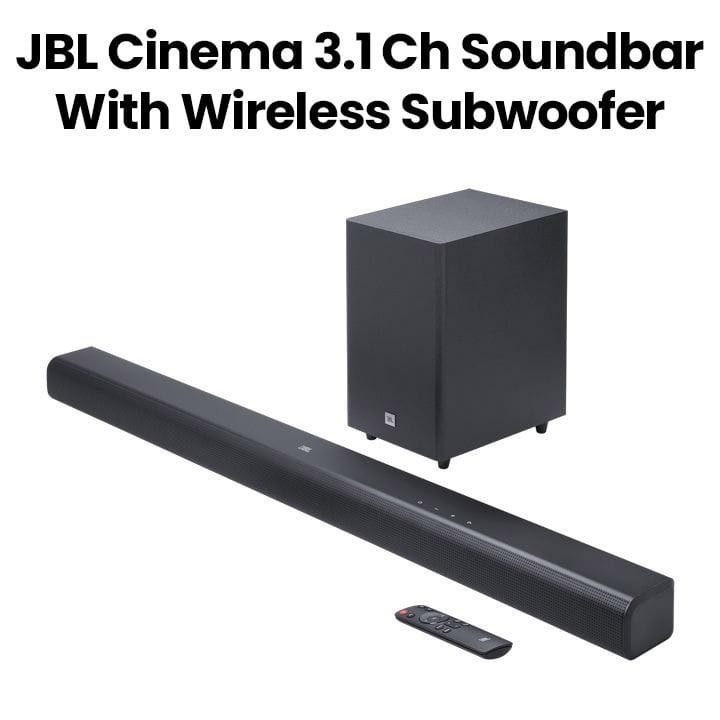 JBL Cinema 3.1 Channel Soundbar with Wireless Subwoofer - Black | 