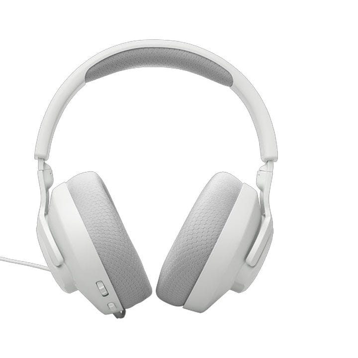 JBL Quantum 100 Wired Over-Ear Gaming Headphones with Detachable Mic - White | QUANTUM100M2